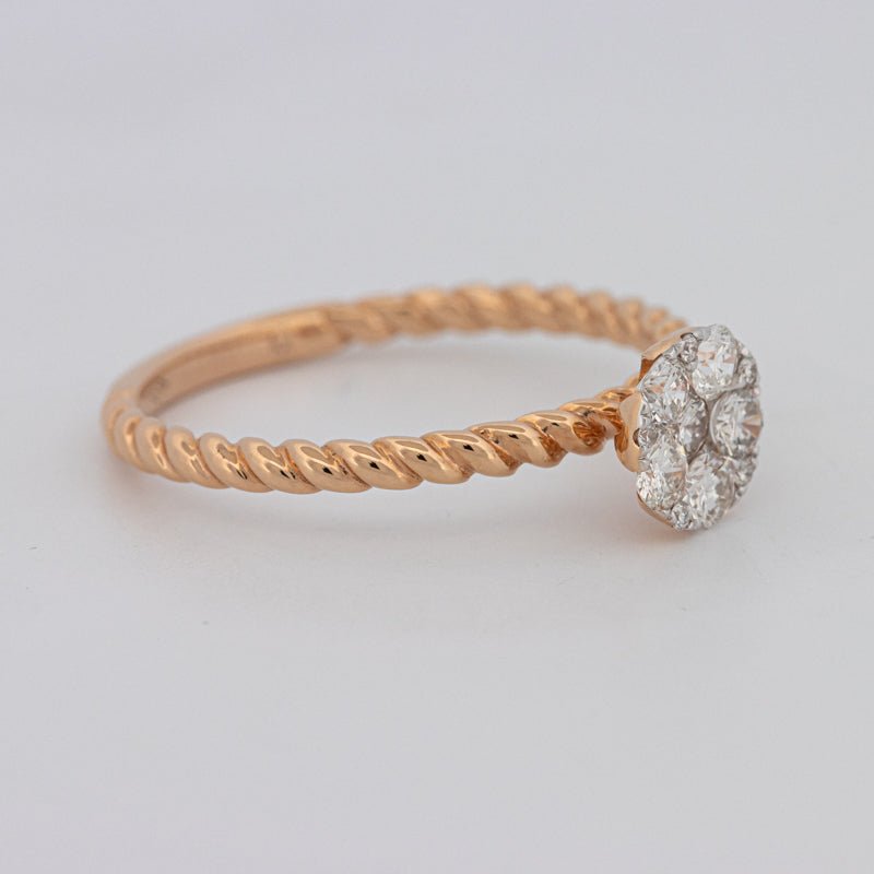 Invisible Round Solitaire Dot Ring - ZIZOV DIAMONDS