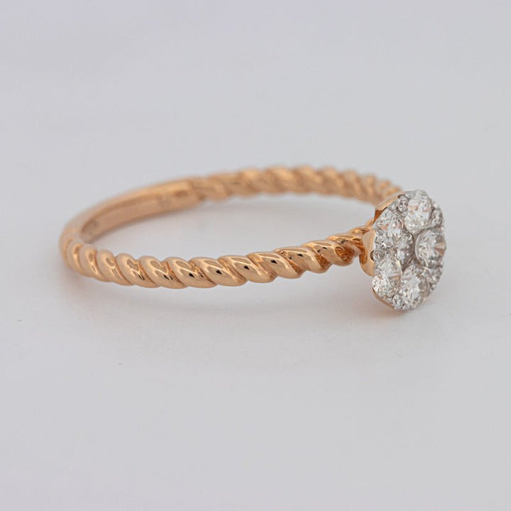 Invisible Round Solitaire Dot Ring - ZIZOV DIAMONDS