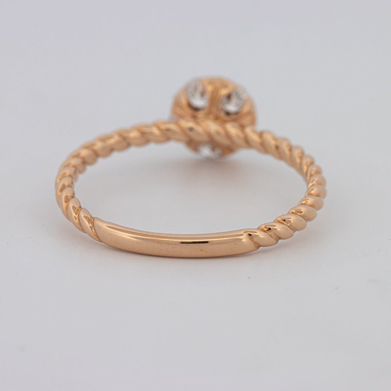 Invisible Round Solitaire Dot Ring - ZIZOV DIAMONDS