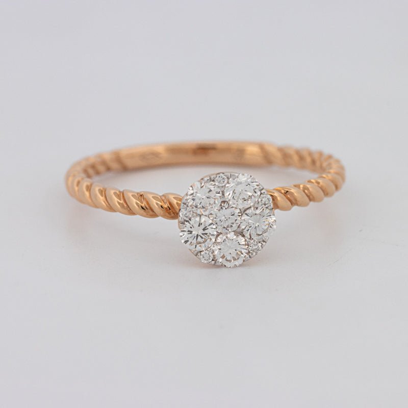 Invisible Round Solitaire Dot Ring - ZIZOV DIAMONDS