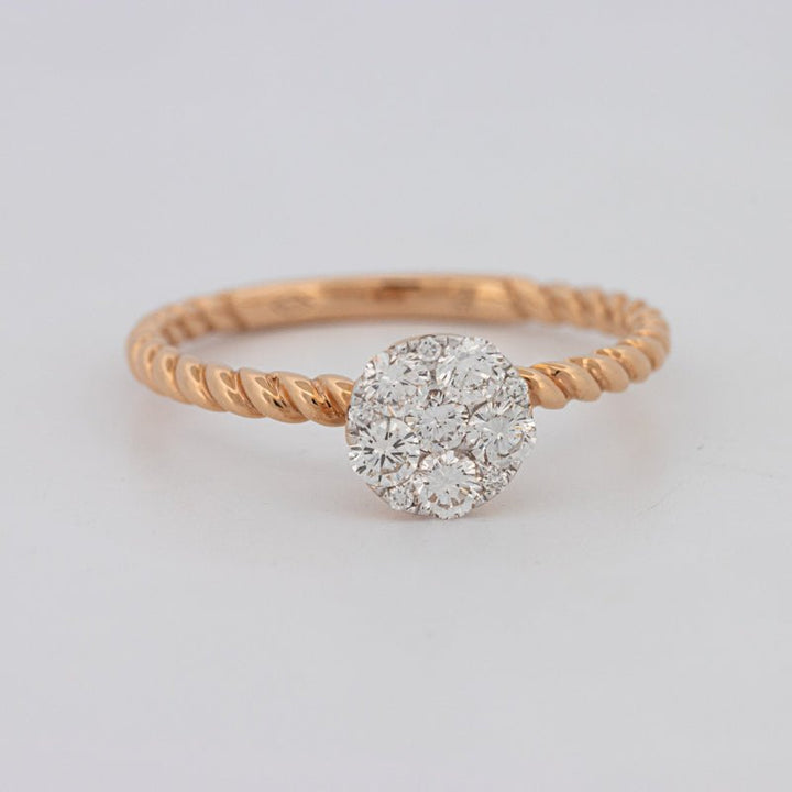 Invisible Round Solitaire Dot Ring - ZIZOV DIAMONDS