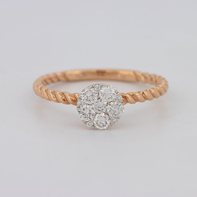 Invisible Round Solitaire Dot Ring