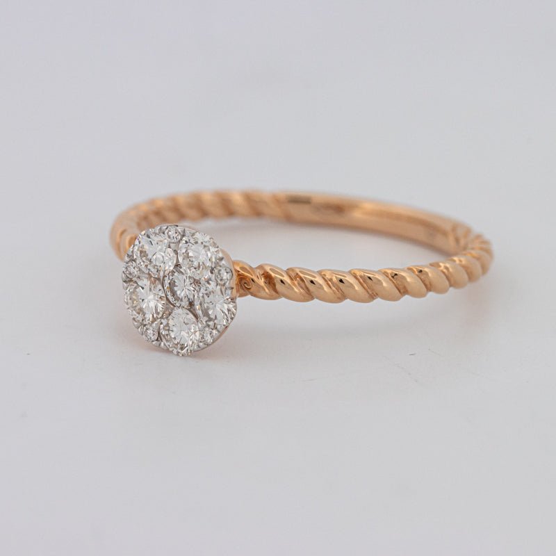 Invisible Round Solitaire Dot Ring - ZIZOV DIAMONDS