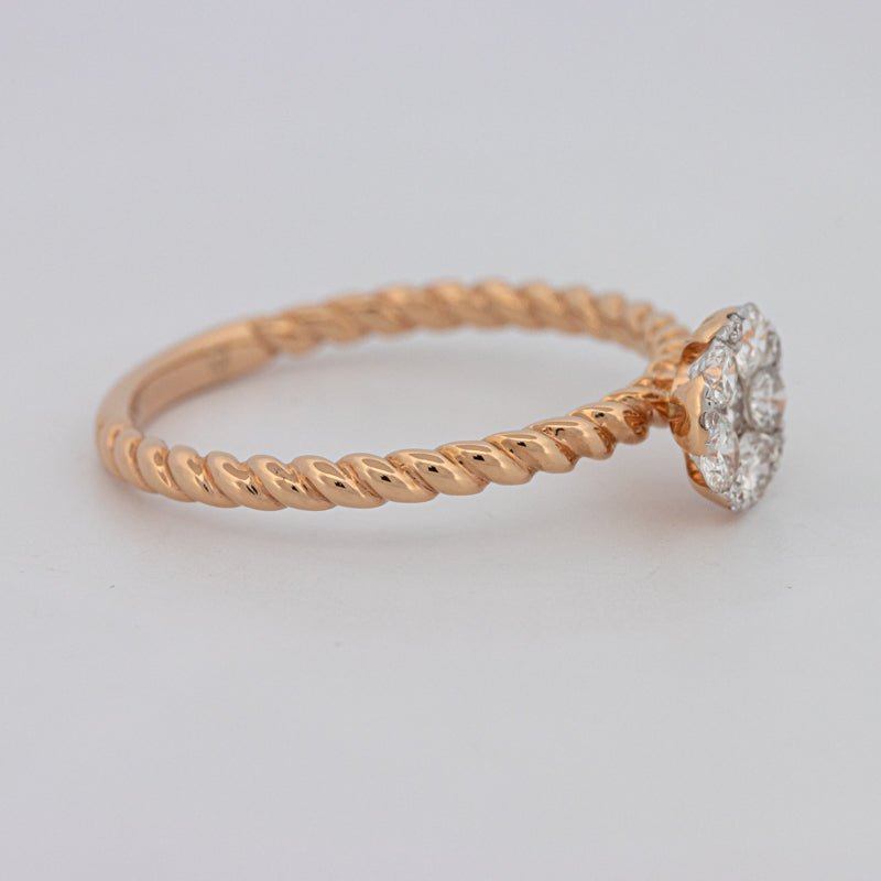 Invisible Round Solitaire Dot Ring - ZIZOV DIAMONDS