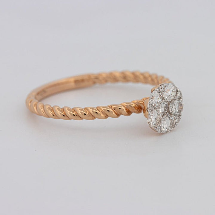 Invisible Round Solitaire Dot Ring - ZIZOV DIAMONDS