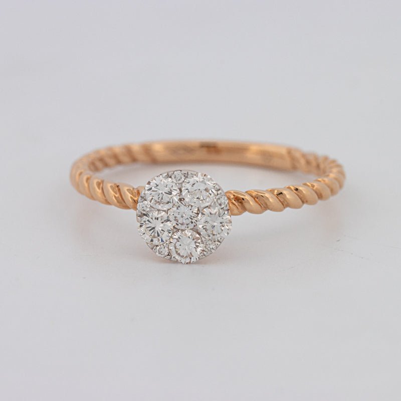 Invisible Round Solitaire Dot Ring - ZIZOV DIAMONDS