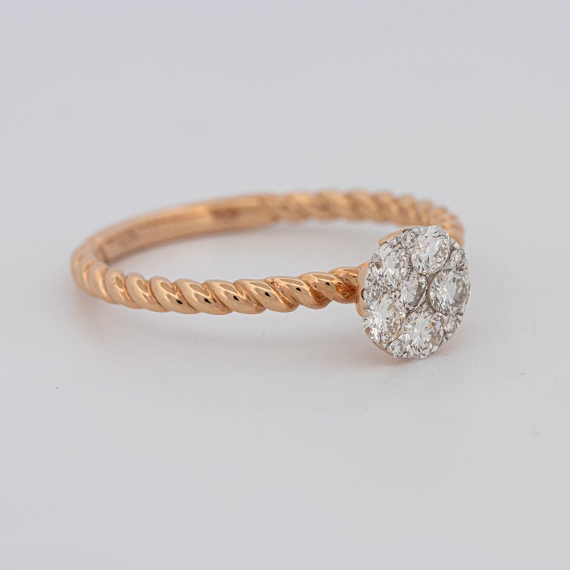 Invisible Round Solitaire Dot Ring - ZIZOV DIAMONDS
