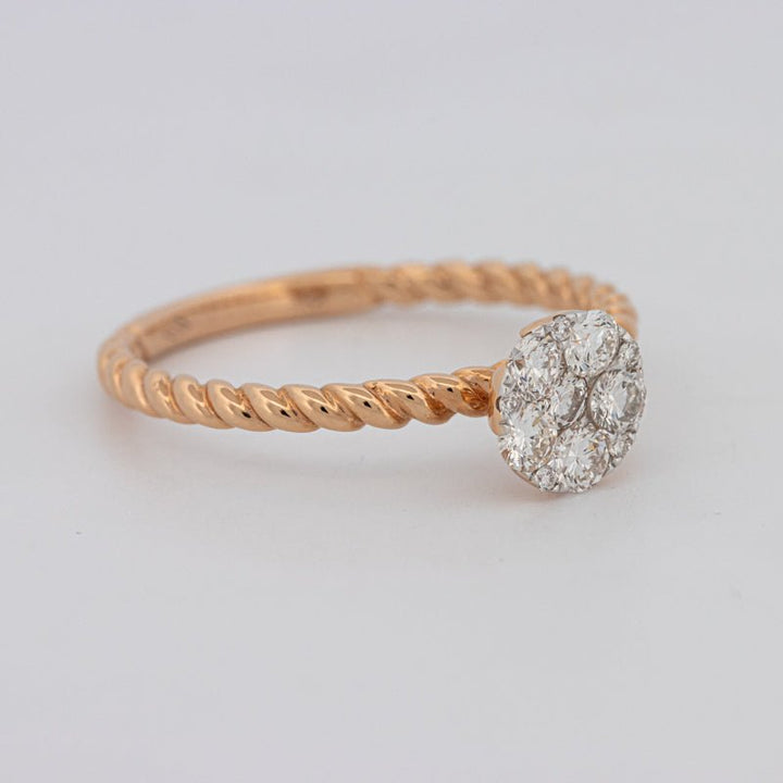 Invisible Round Solitaire Dot Ring - ZIZOV DIAMONDS
