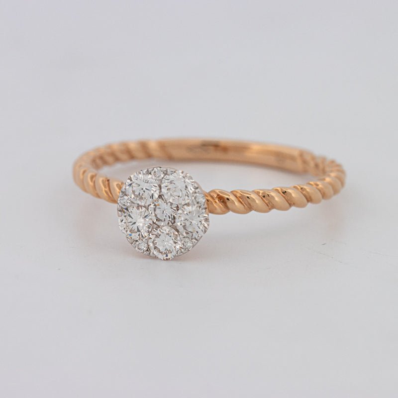 Invisible Round Solitaire Dot Ring - ZIZOV DIAMONDS