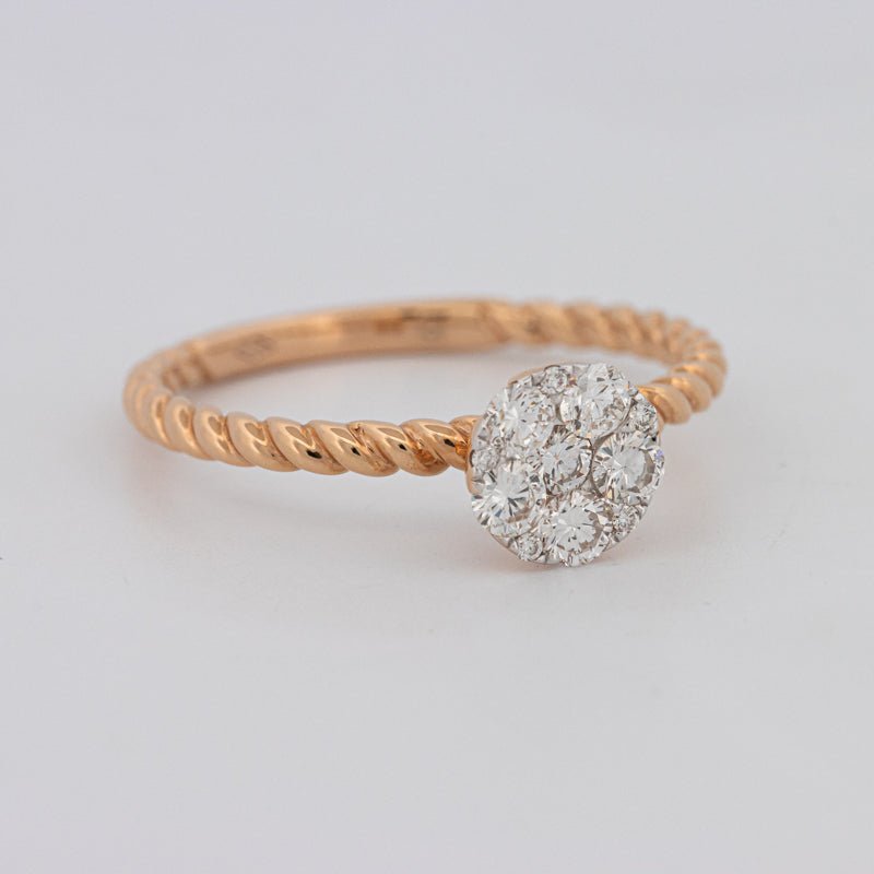 Invisible Round Solitaire Dot Ring - ZIZOV DIAMONDS