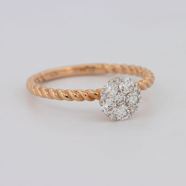 Invisible Round Solitaire Dot Ring - ZIZOV DIAMONDS