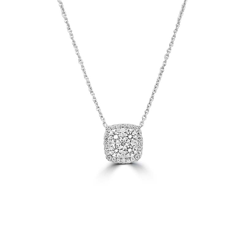 Invisible Square Diamond Pendant (big) - ZIZOV DIAMONDS