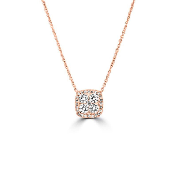 Invisible Square Diamond Pendant (big) - ZIZOV DIAMONDS