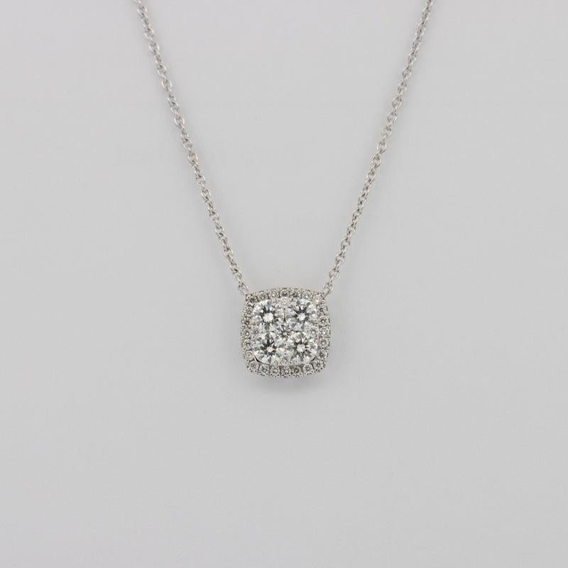 Invisible Square Diamond Pendant (big) - ZIZOV DIAMONDS