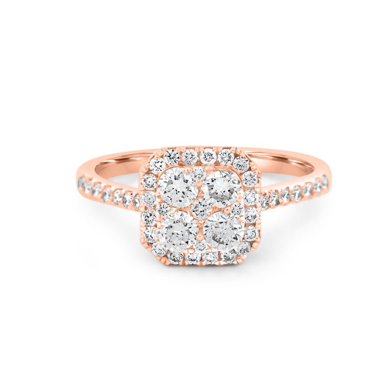 Invisible Square Diamond Ring - ZIZOV DIAMONDS