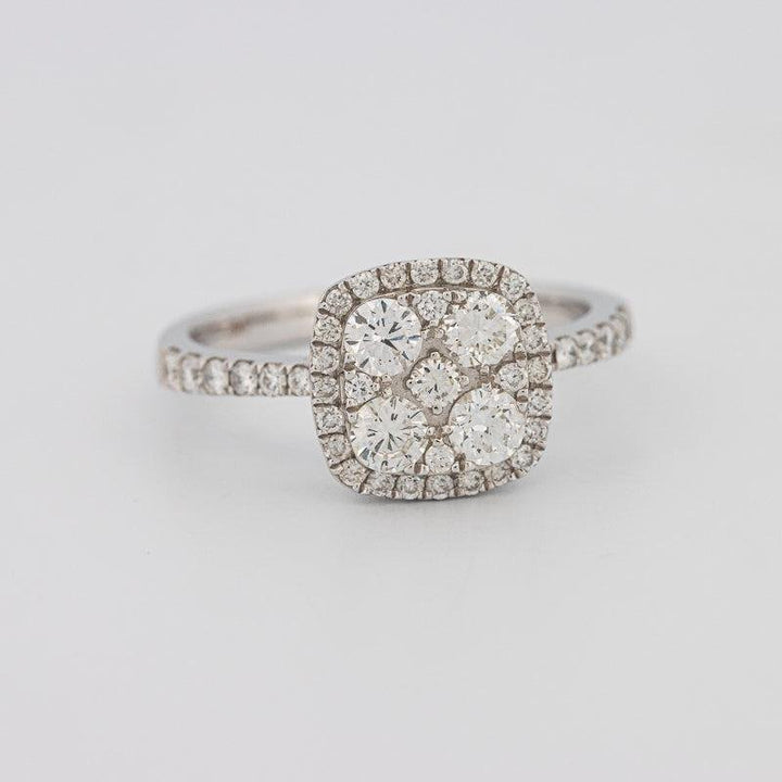 Invisible square diamond ring - ZIZOV DIAMONDS