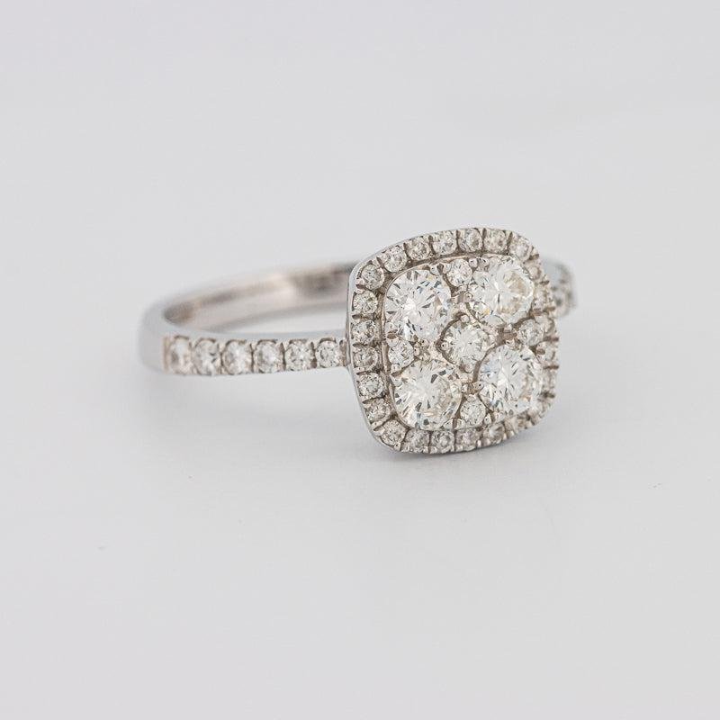 Invisible square diamond ring - ZIZOV DIAMONDS
