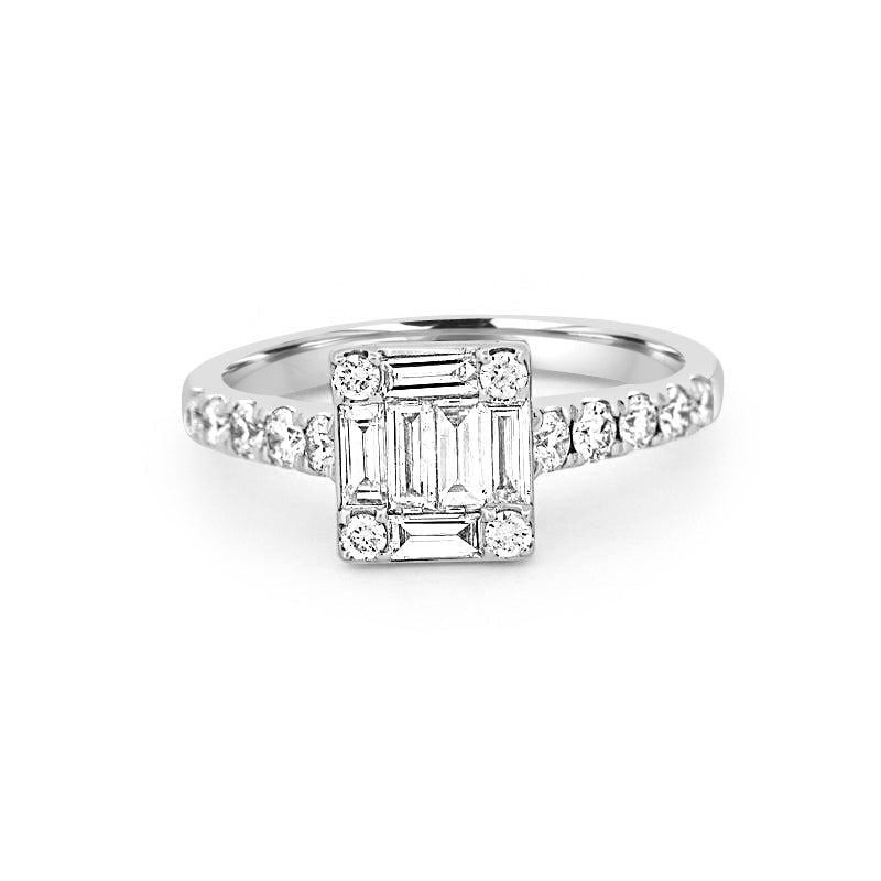 Invisible Square Diamond Ring - ZIZOV DIAMONDS