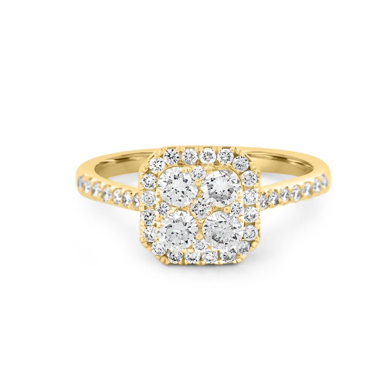 Invisible Square Diamond Ring - ZIZOV DIAMONDS