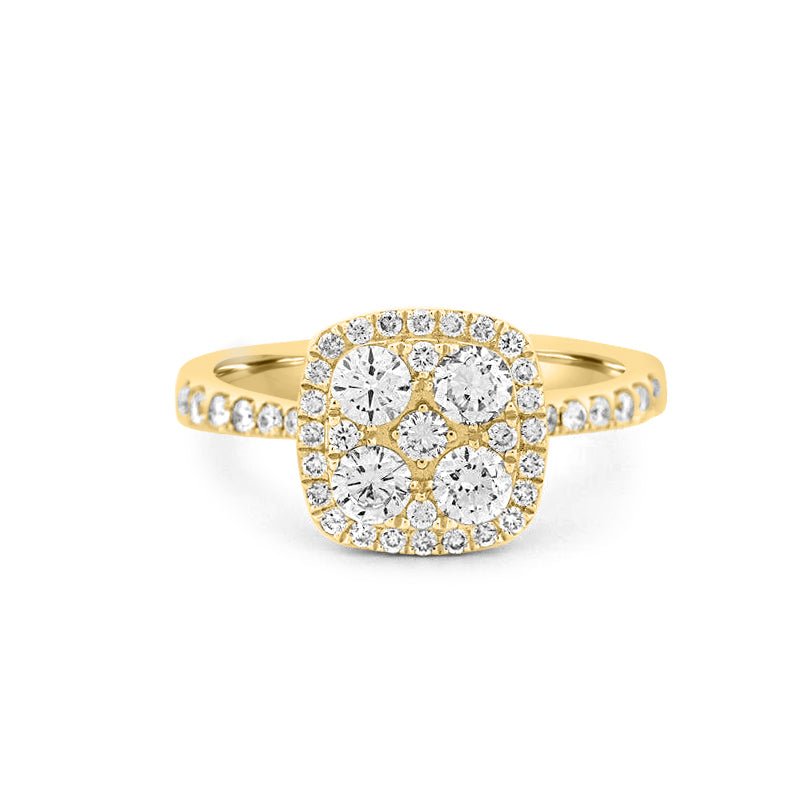 Invisible square diamond ring - ZIZOV DIAMONDS