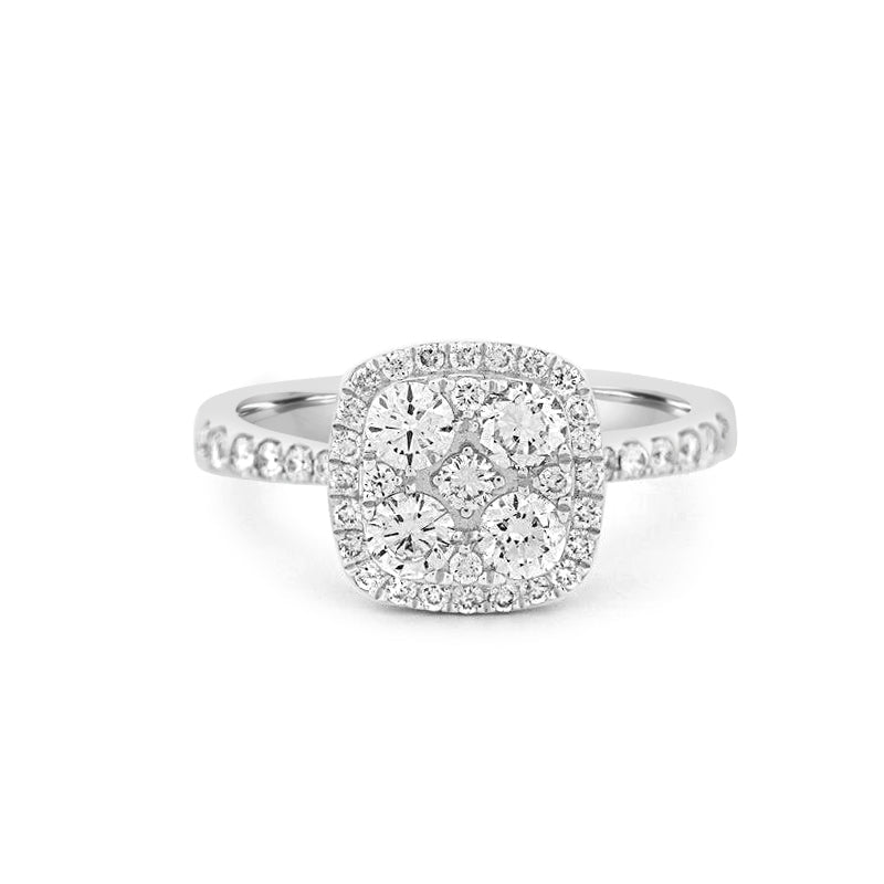 Invisible square diamond ring - ZIZOV DIAMONDS