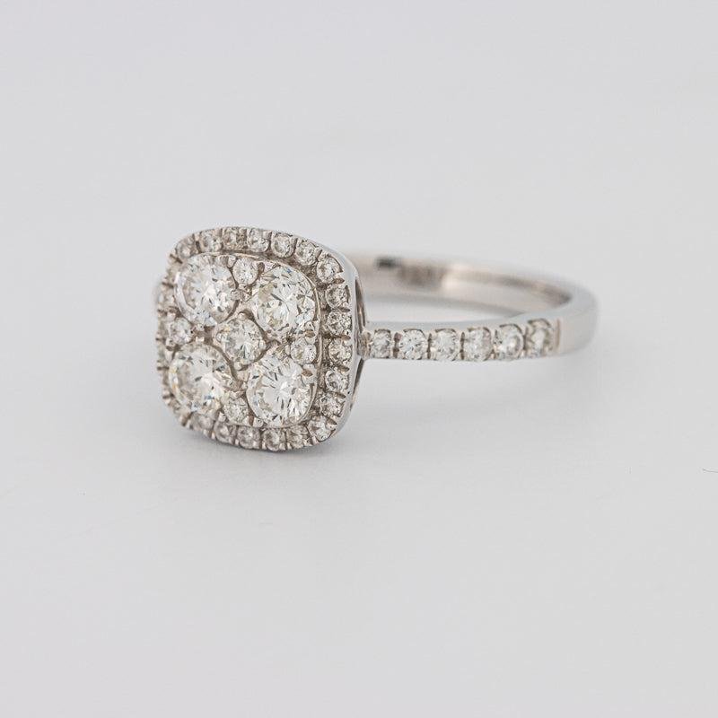 Invisible square diamond ring - ZIZOV DIAMONDS
