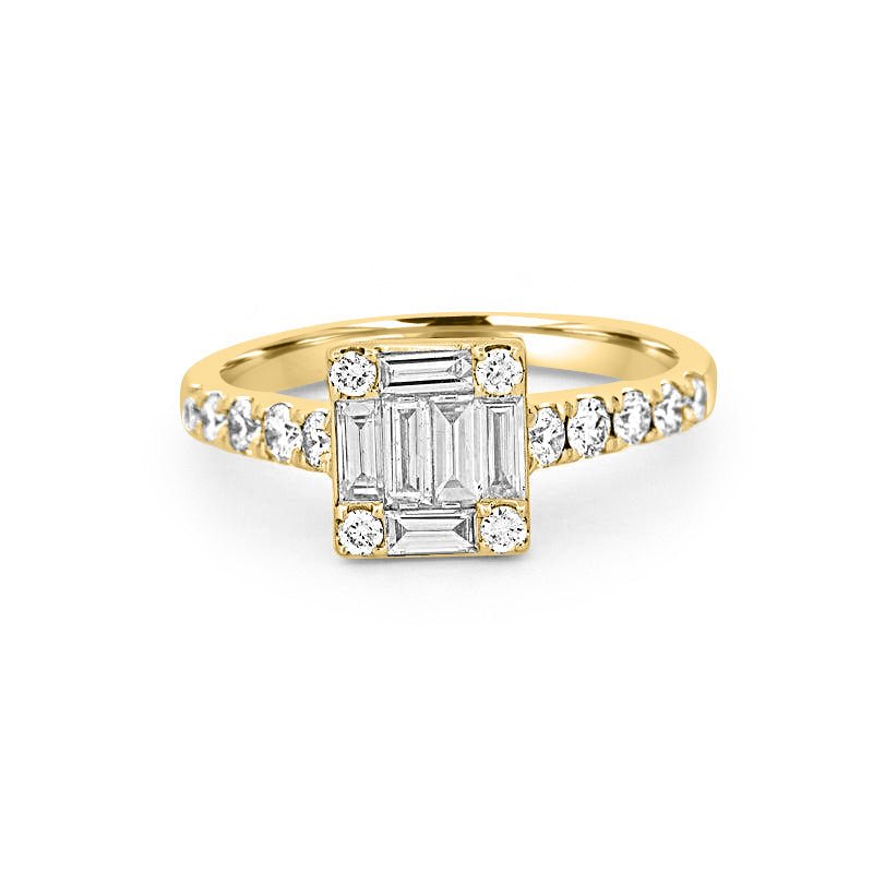 Invisible Square Diamond Ring - ZIZOV DIAMONDS