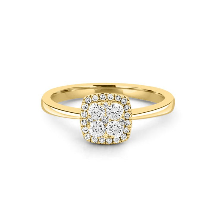 Invisible Square Diamond Ring (small) - ZIZOV DIAMONDS