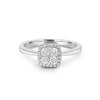 Invisible Square Diamond Ring (small) - ZIZOV DIAMONDS