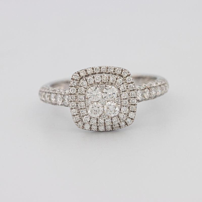 Invisible Square Double Halo Diamond Ring - ZIZOV DIAMONDS