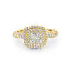 Invisible Square Double Halo Diamond Ring - ZIZOV DIAMONDS