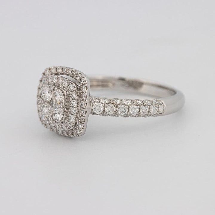 Invisible Square Double Halo Diamond Ring - ZIZOV DIAMONDS