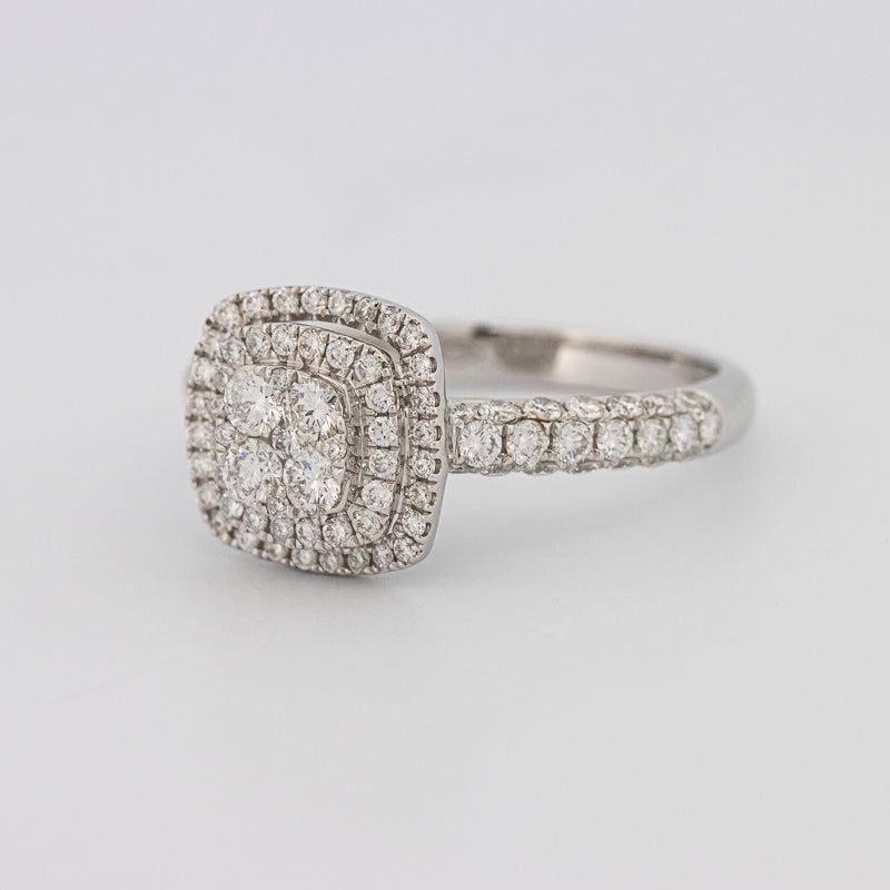 Invisible Square Double Halo Diamond Ring - ZIZOV DIAMONDS