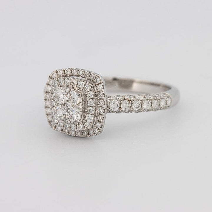 Invisible Square Double Halo Diamond Ring - ZIZOV DIAMONDS