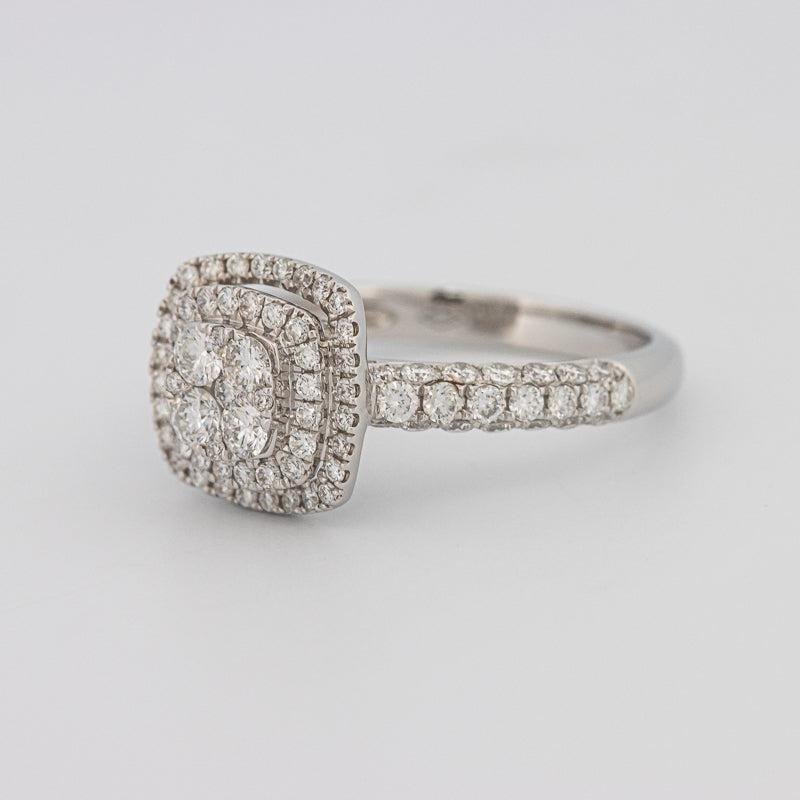 Invisible Square Double Halo Diamond Ring - ZIZOV DIAMONDS
