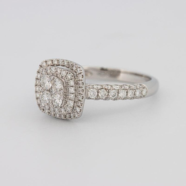 Invisible Square Double Halo Diamond Ring - ZIZOV DIAMONDS