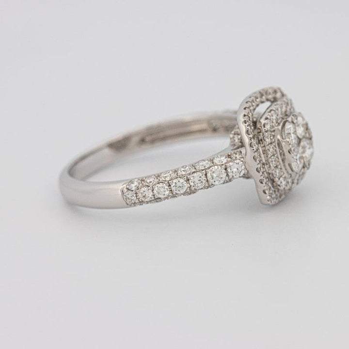 Invisible Square Double Halo Diamond Ring - ZIZOV DIAMONDS