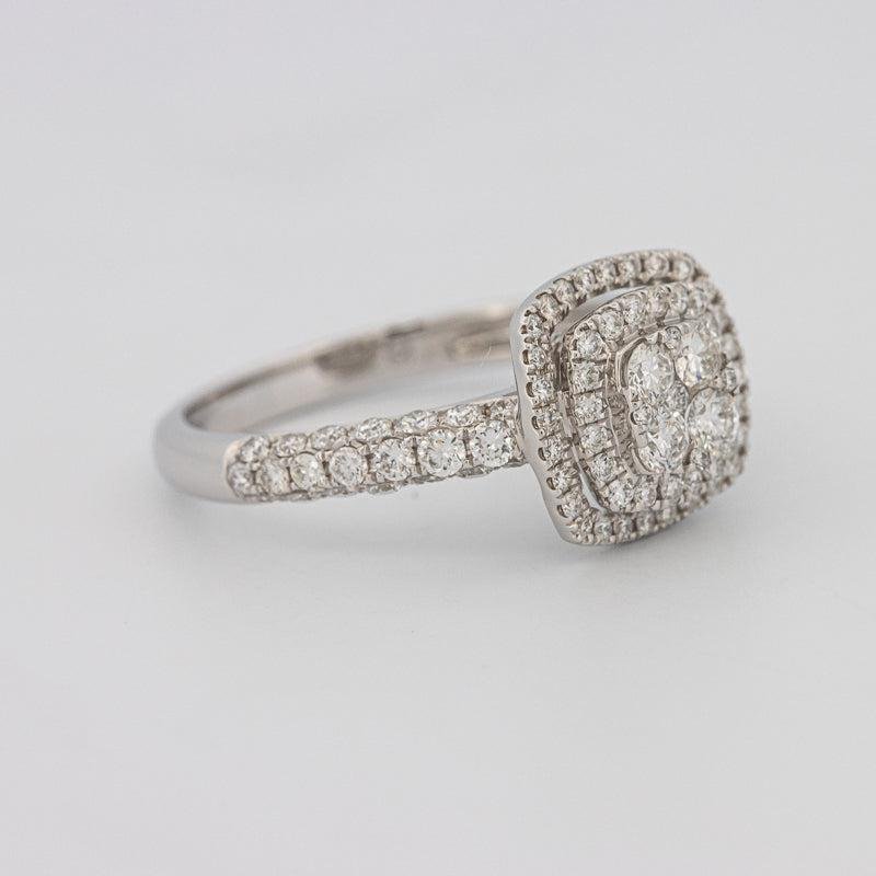Invisible Square Double Halo Diamond Ring - ZIZOV DIAMONDS
