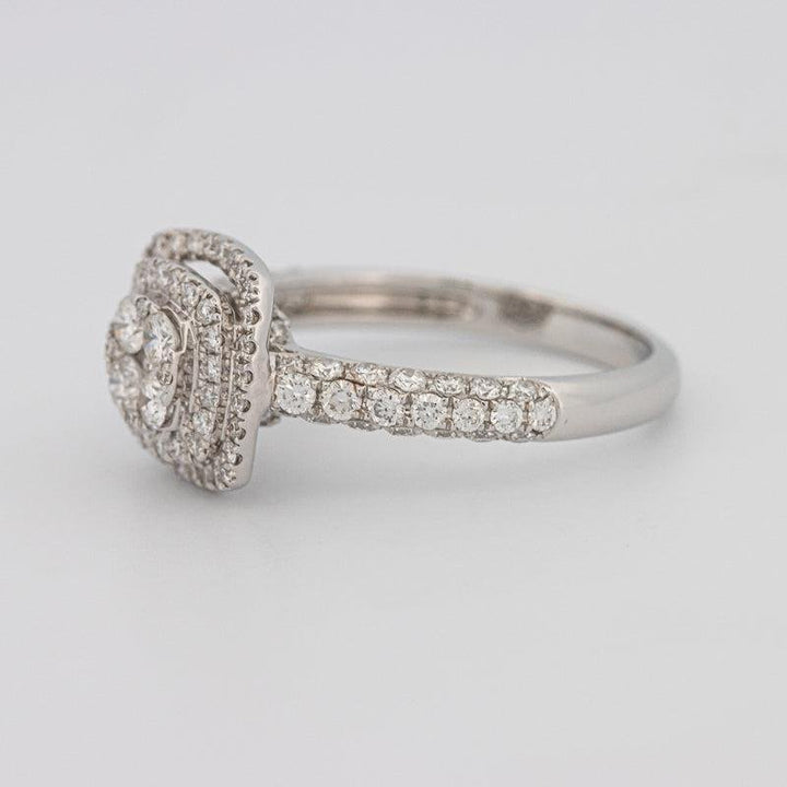 Invisible Square Double Halo Diamond Ring - ZIZOV DIAMONDS