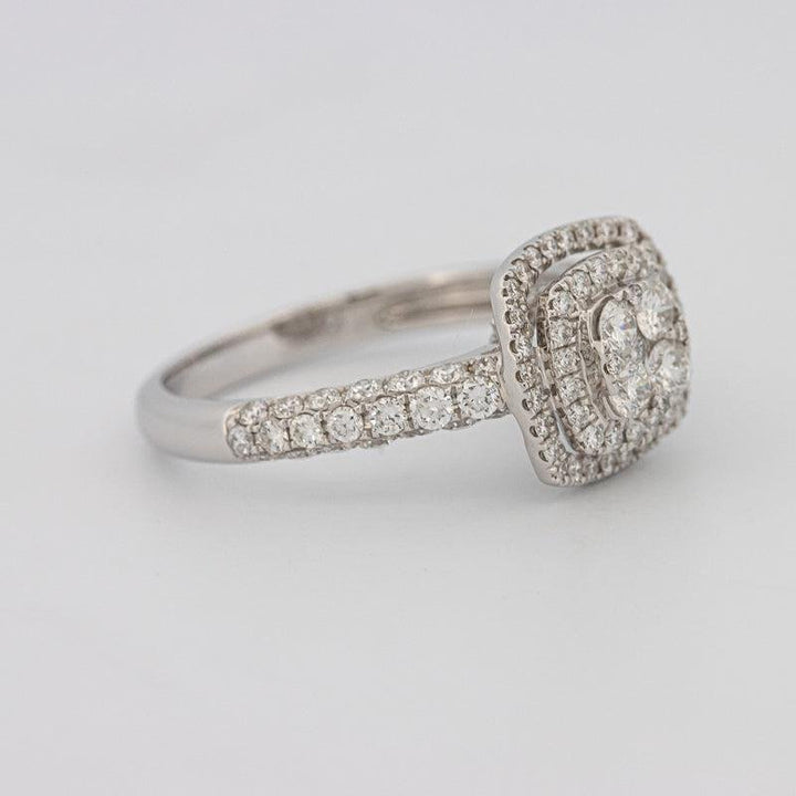 Invisible Square Double Halo Diamond Ring - ZIZOV DIAMONDS