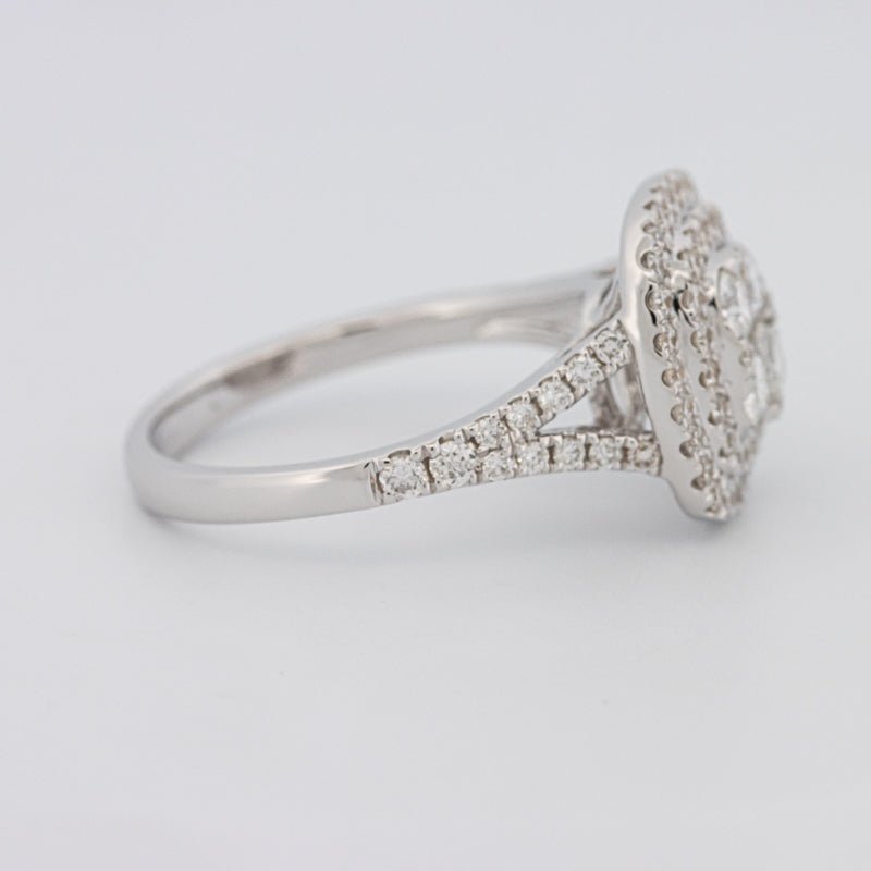 Invisible Square Double Halo Ring - ZIZOV DIAMONDS