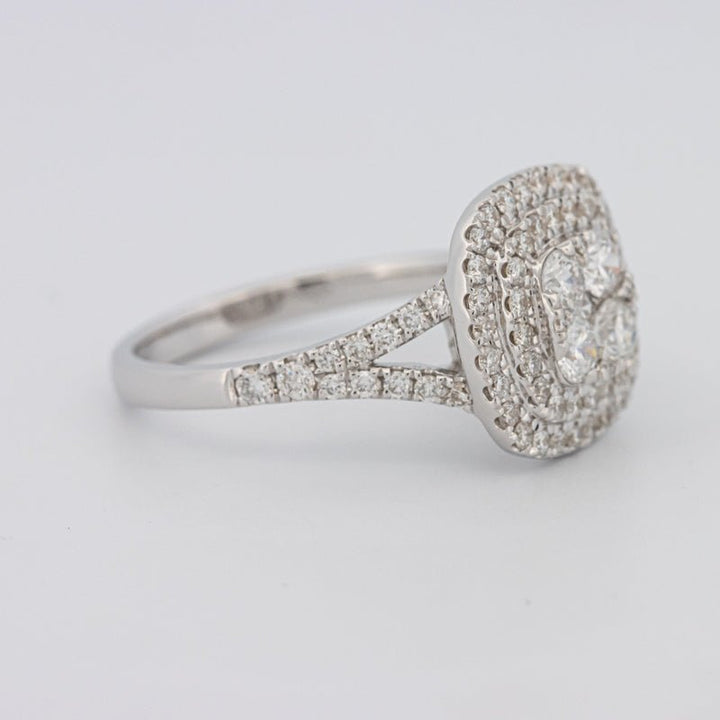 Invisible Square Double Halo Ring - ZIZOV DIAMONDS