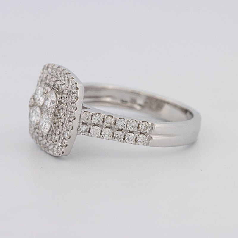 Invisible Square Double Halo Ring - ZIZOV DIAMONDS