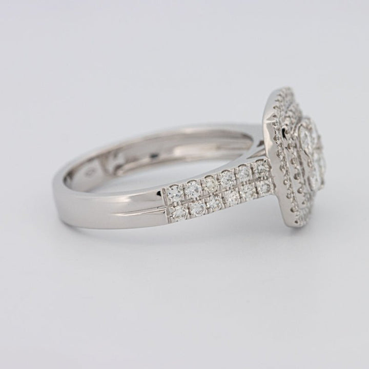 Invisible Square Double Halo Ring - ZIZOV DIAMONDS