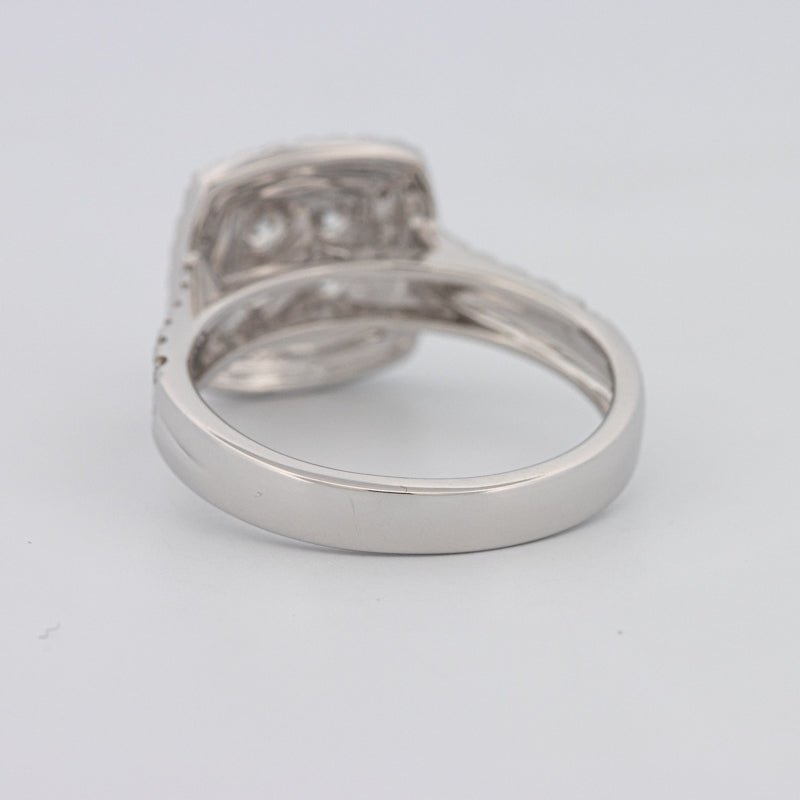 Invisible Square Double Halo Ring - ZIZOV DIAMONDS