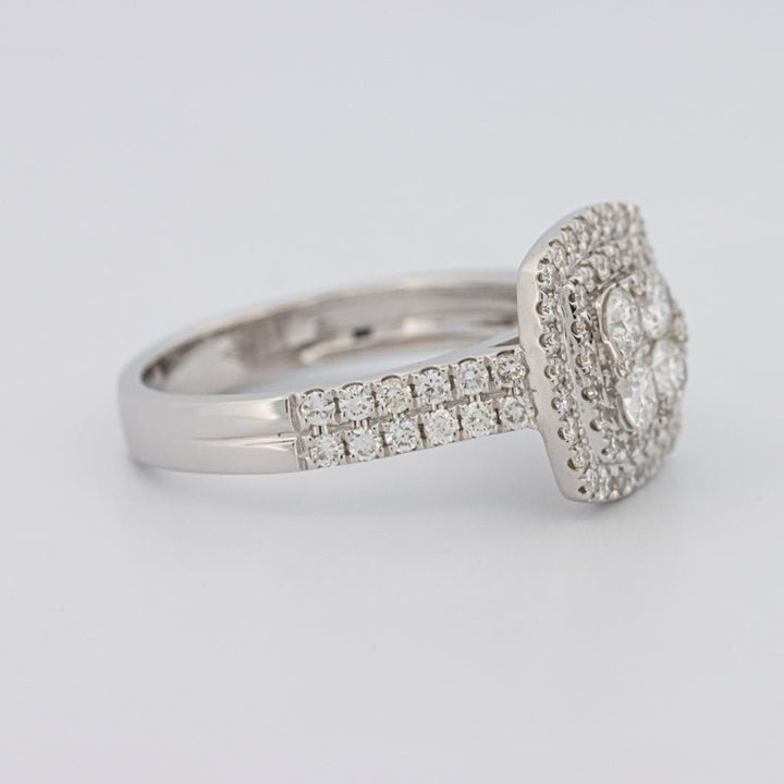 Invisible Square Double Halo Ring - ZIZOV DIAMONDS