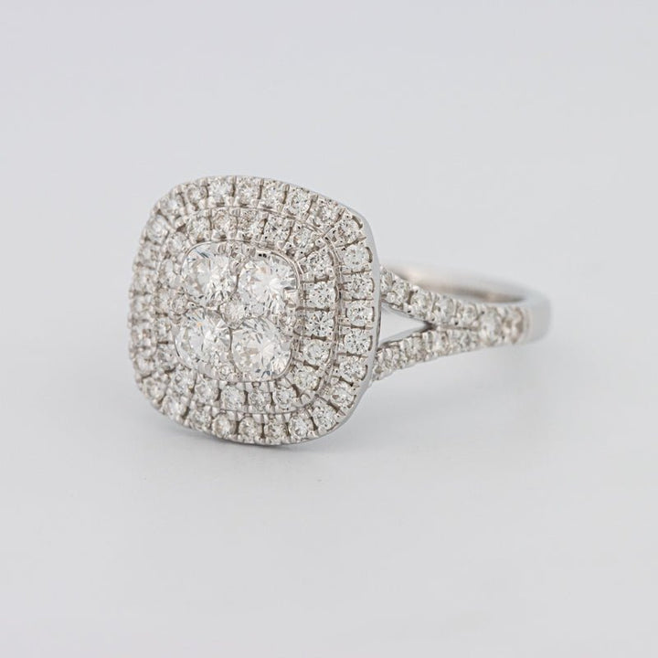 Invisible Square Double Halo Ring - ZIZOV DIAMONDS