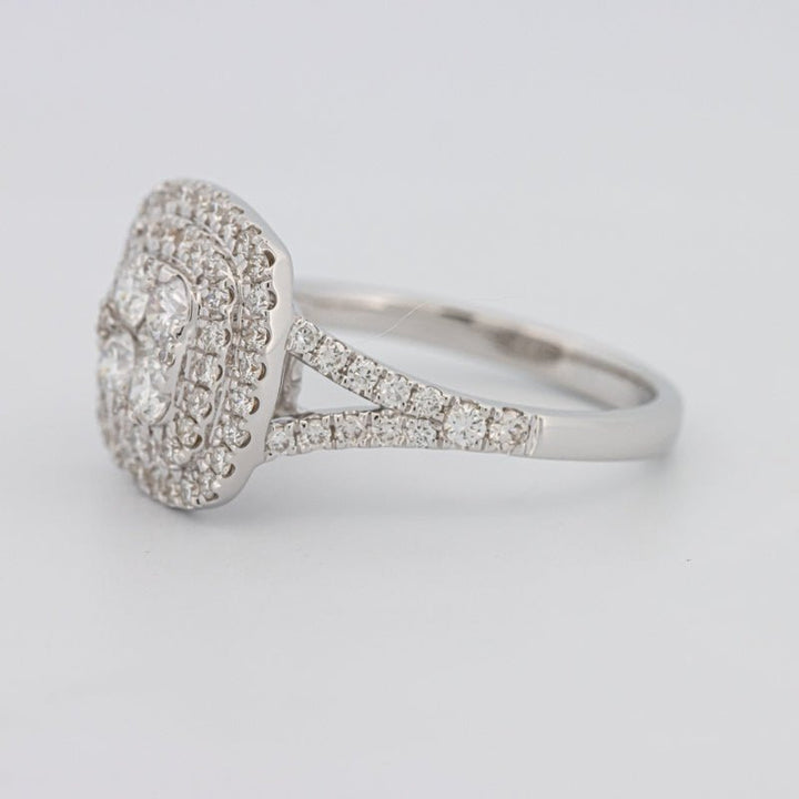 Invisible Square Double Halo Ring - ZIZOV DIAMONDS