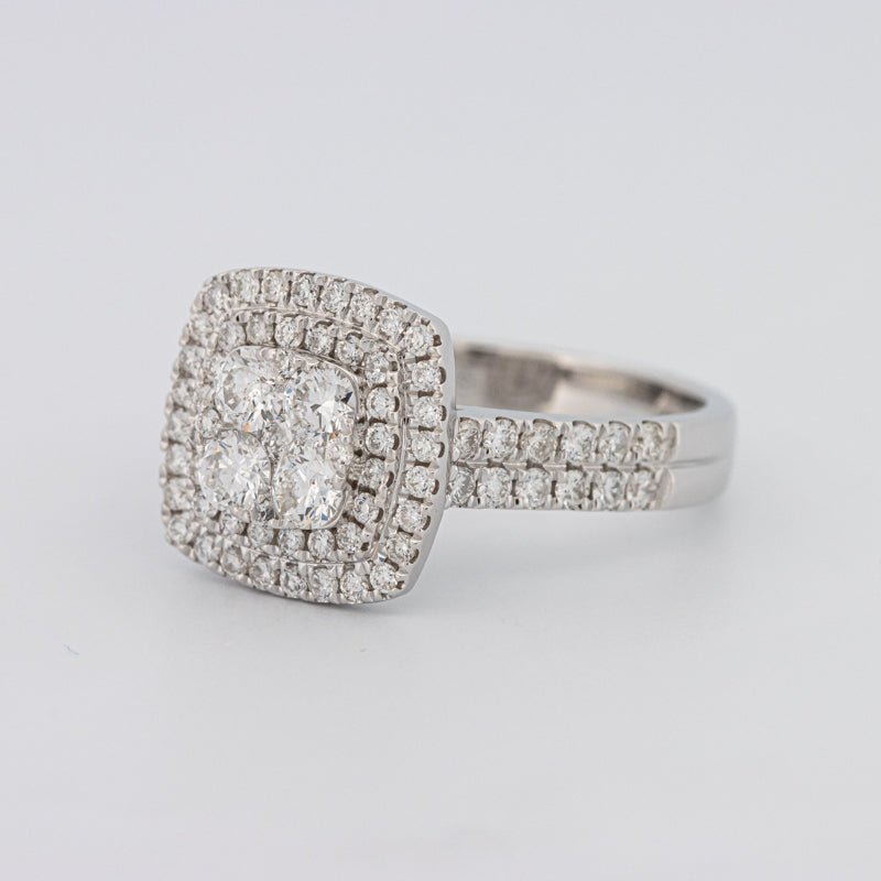 Invisible Square Double Halo Ring - ZIZOV DIAMONDS