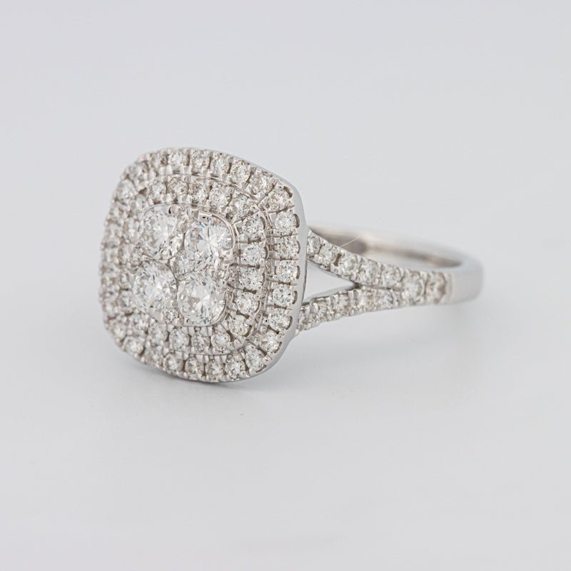 Invisible Square Double Halo Ring - ZIZOV DIAMONDS